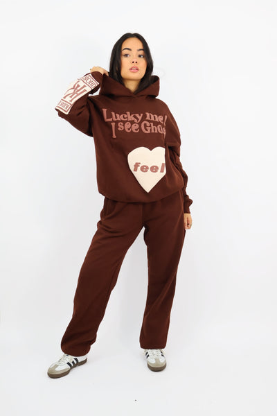 Lucky Me Hoodie - Chocolate Brown