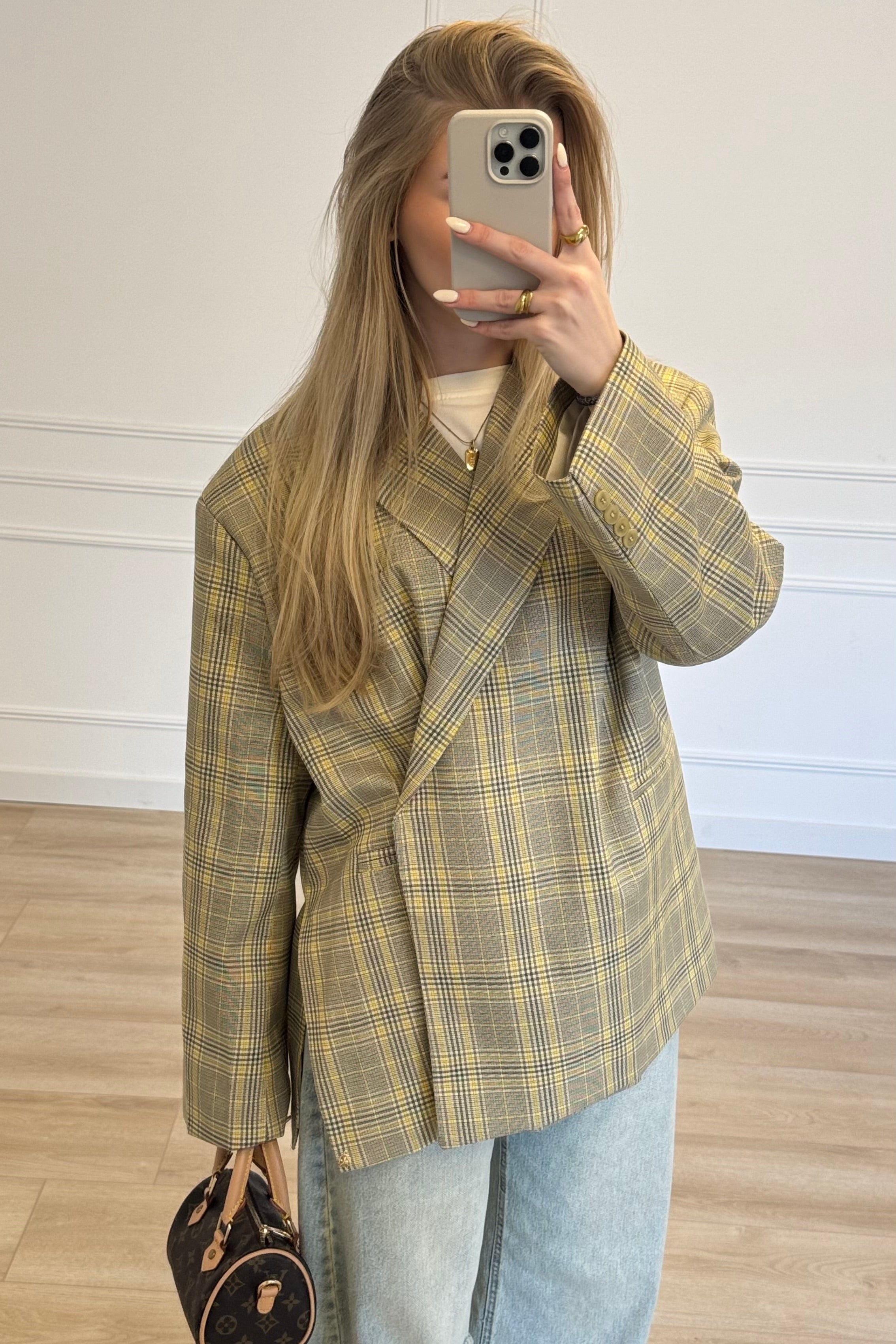 Lorelai blazer Plaid - Yellow