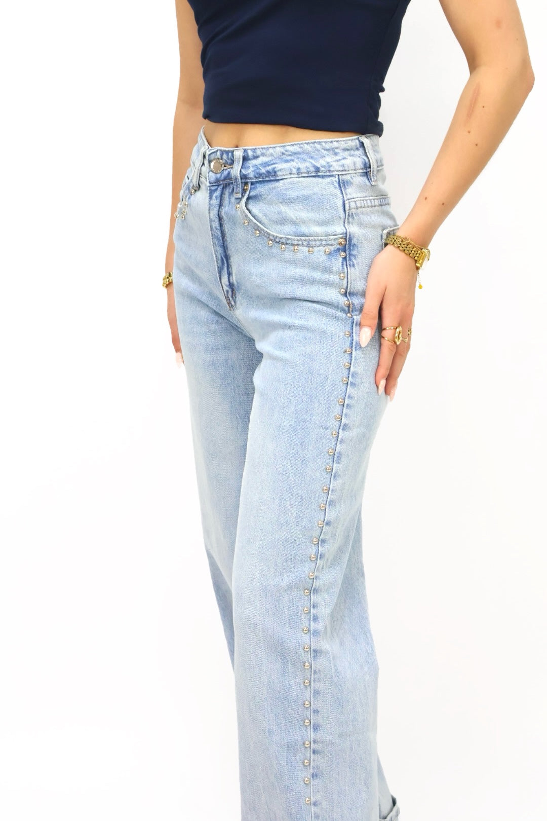 Manouk Wide Leg Jeans | A3668