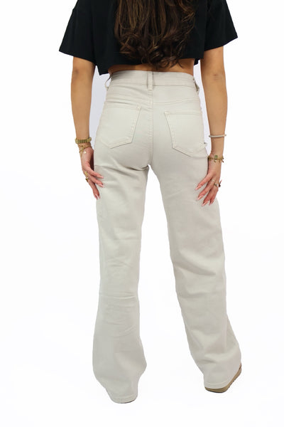 Pip Wide Leg Jeans - Beige | DJ2405-12