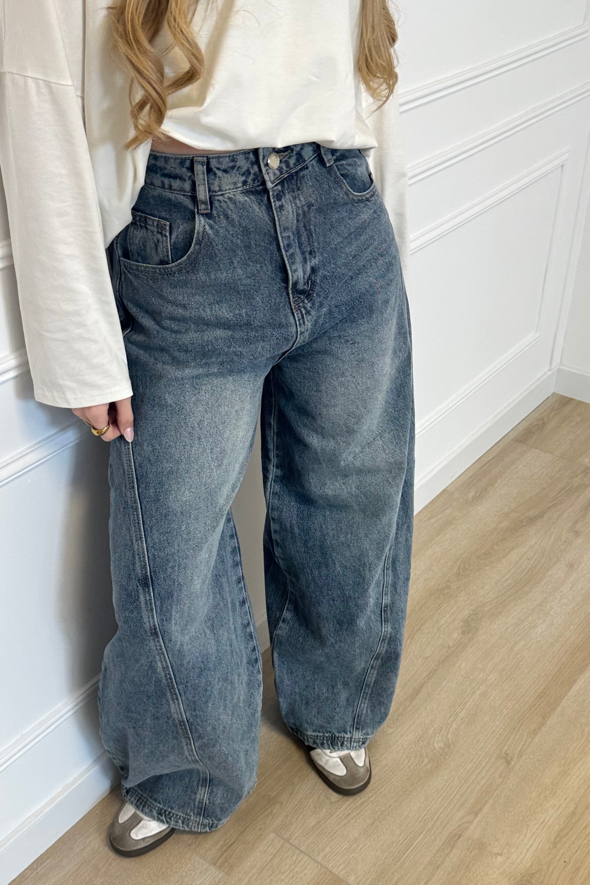 Luca wide leg jeans  - Blue