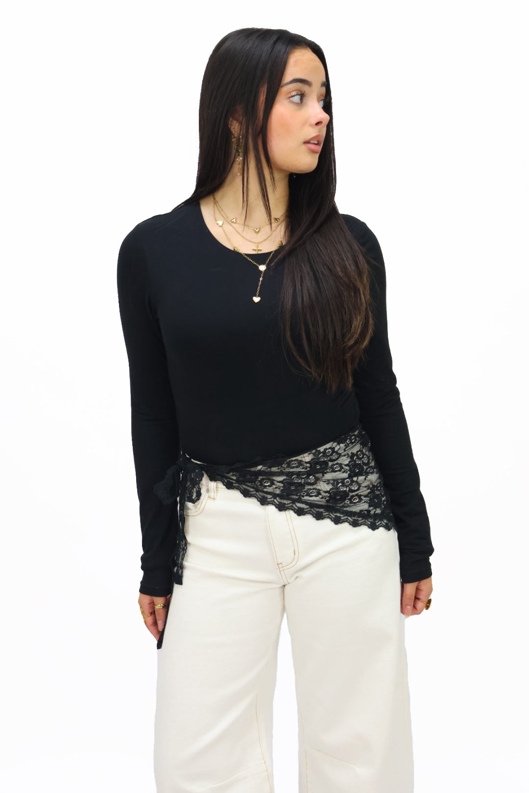 Lace sjaal  - Black