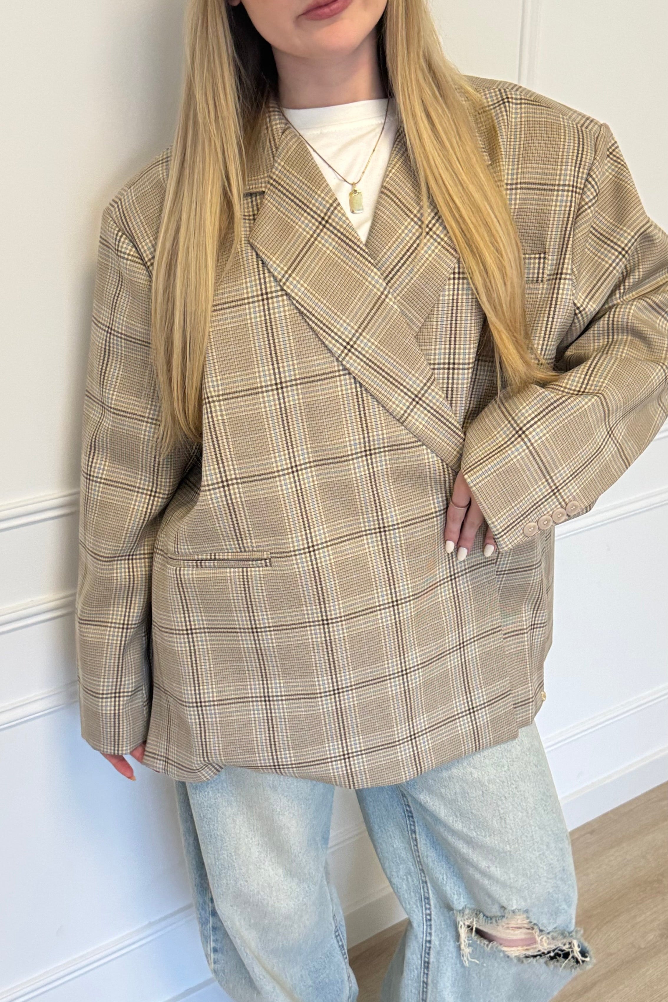 Lorelai blazer Plaid - Blue