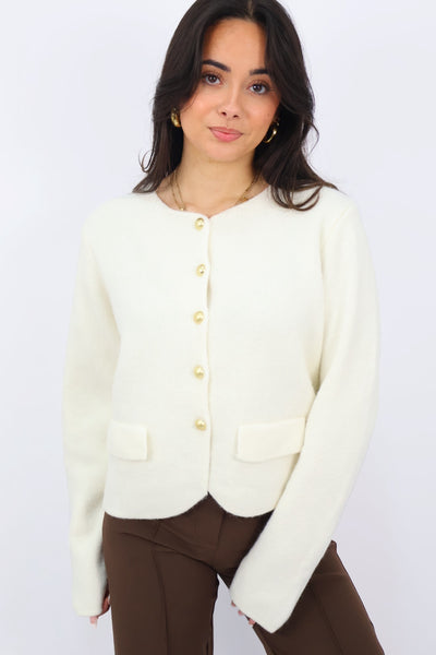 Chloe Cardigan - White