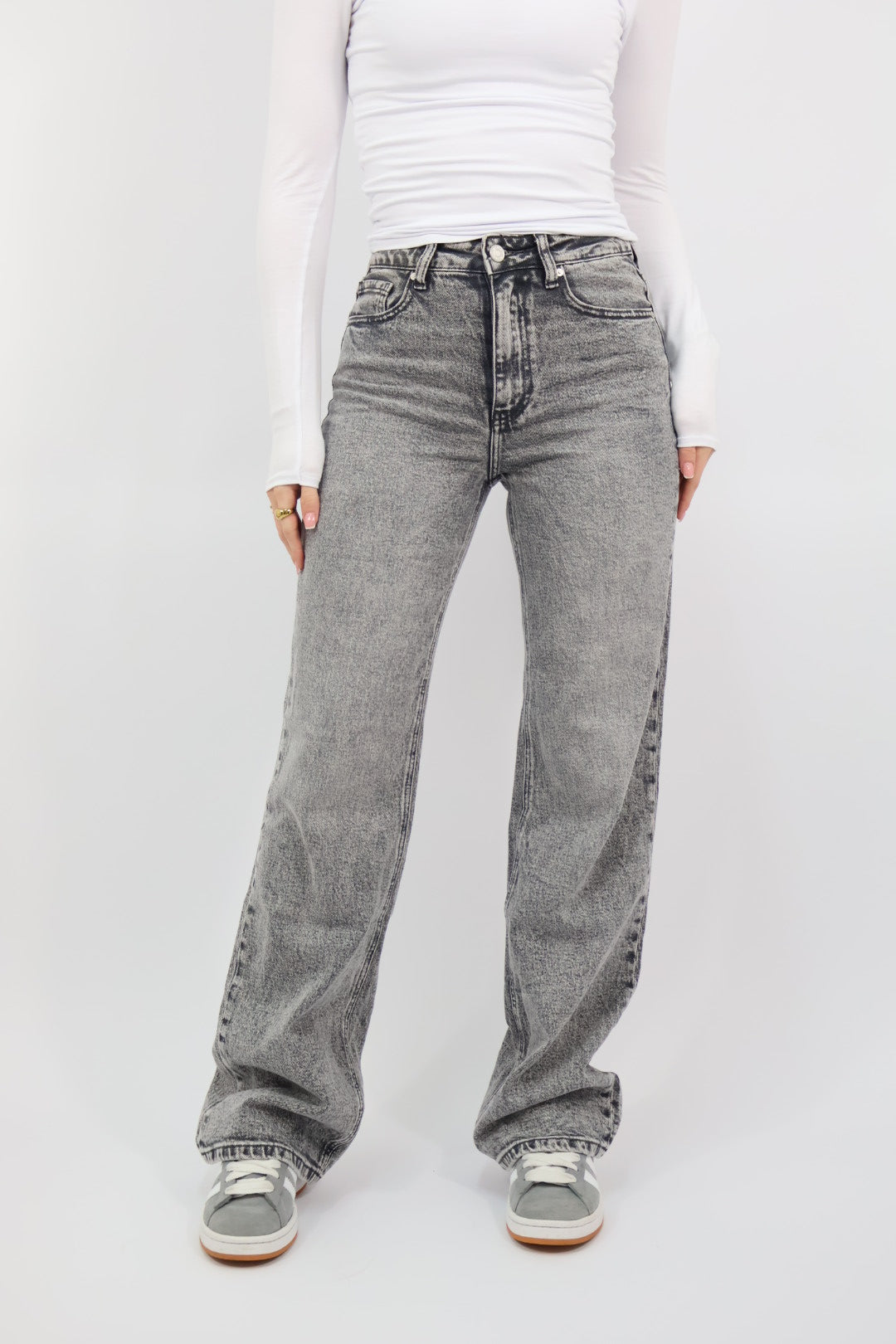 Cato Wide Leg Jeans Tall - Grey | W3392-1