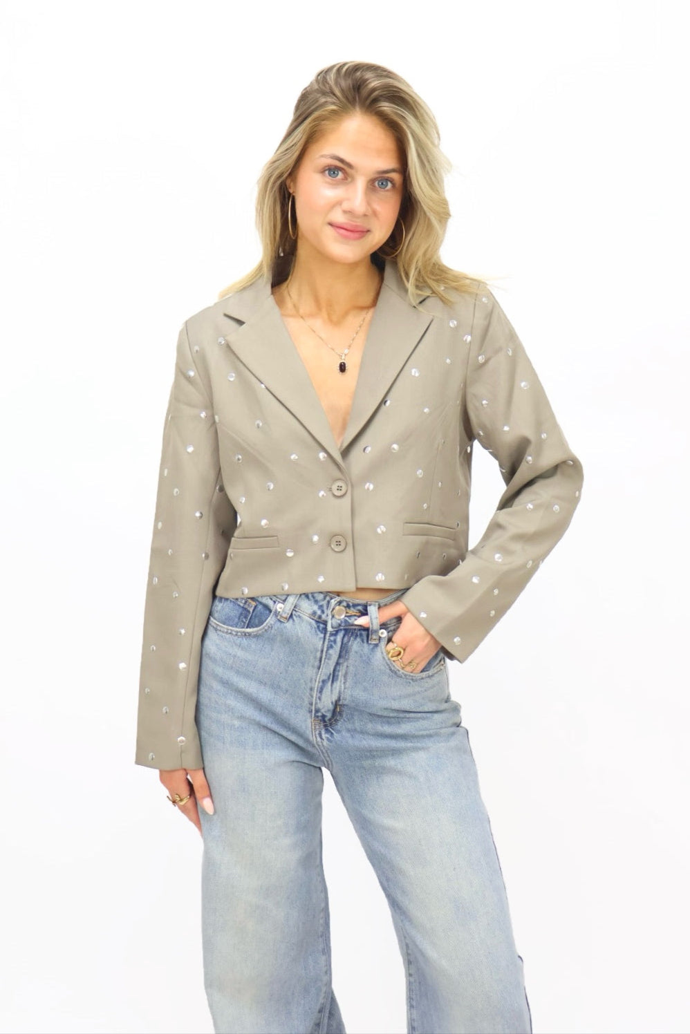 Saar studs Blazer | Ambika