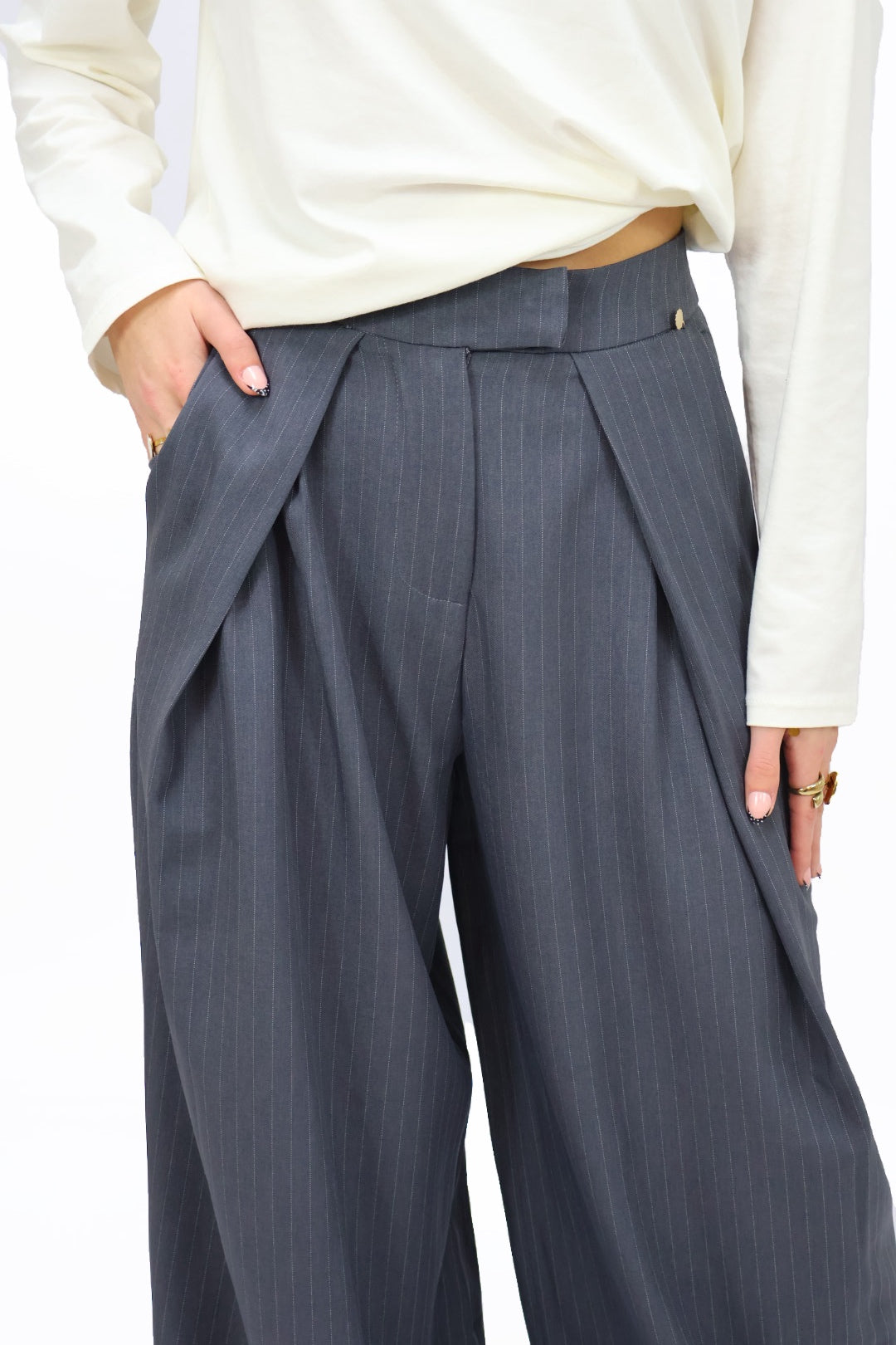 Valerie pantalon - Stripes Grey