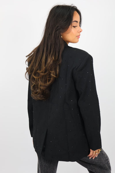 Ambika Rhinestones Blazer - Black