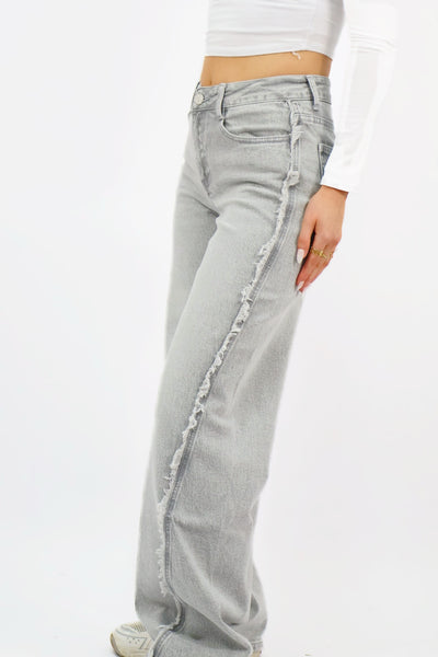 Jordan Wide Leg Jeans - Grey W3766-1