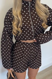 Polka Dot Short - Brown