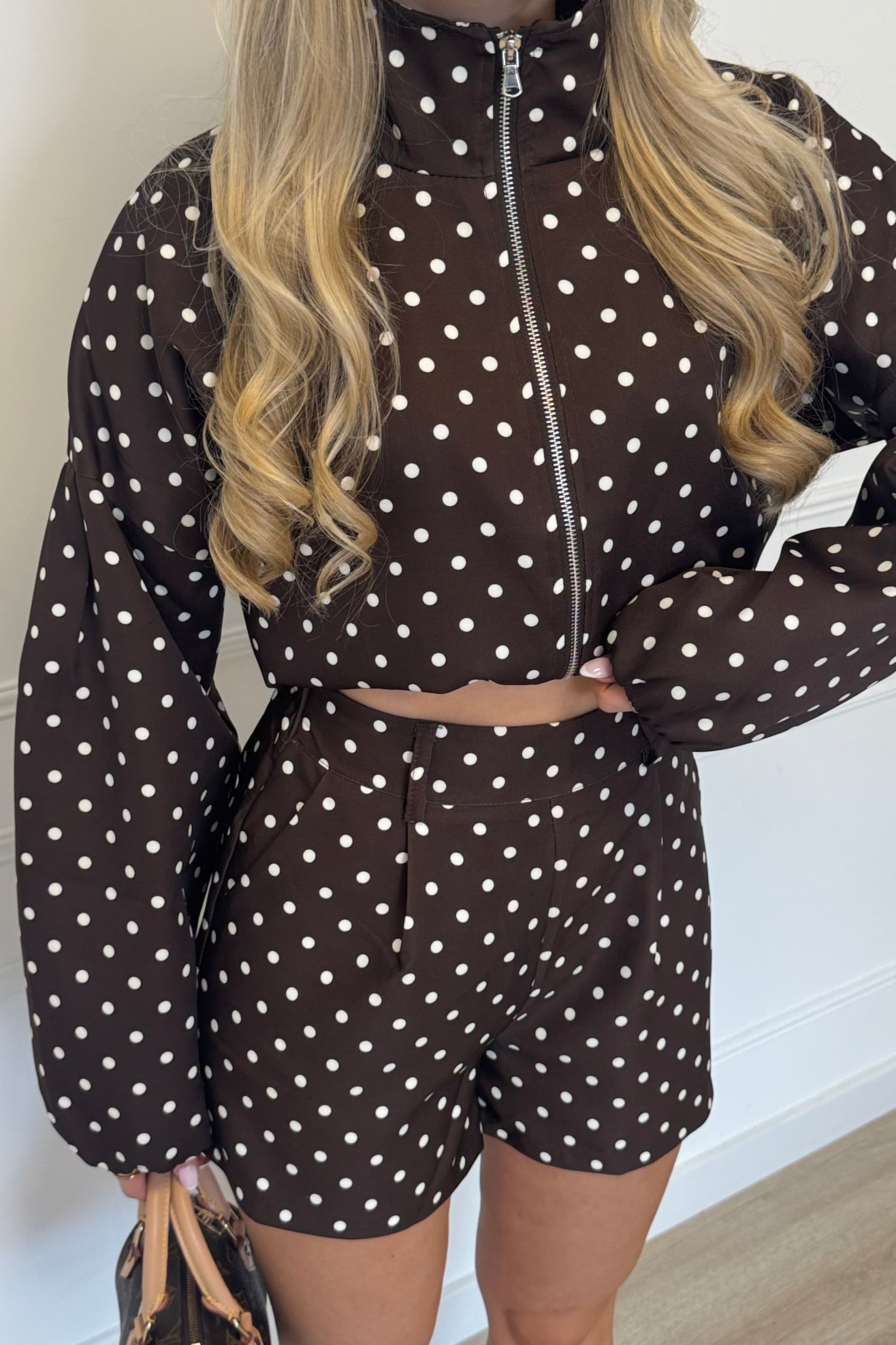 Polka Dot Short - Brown