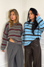 Lune sweater - Blue/Brown