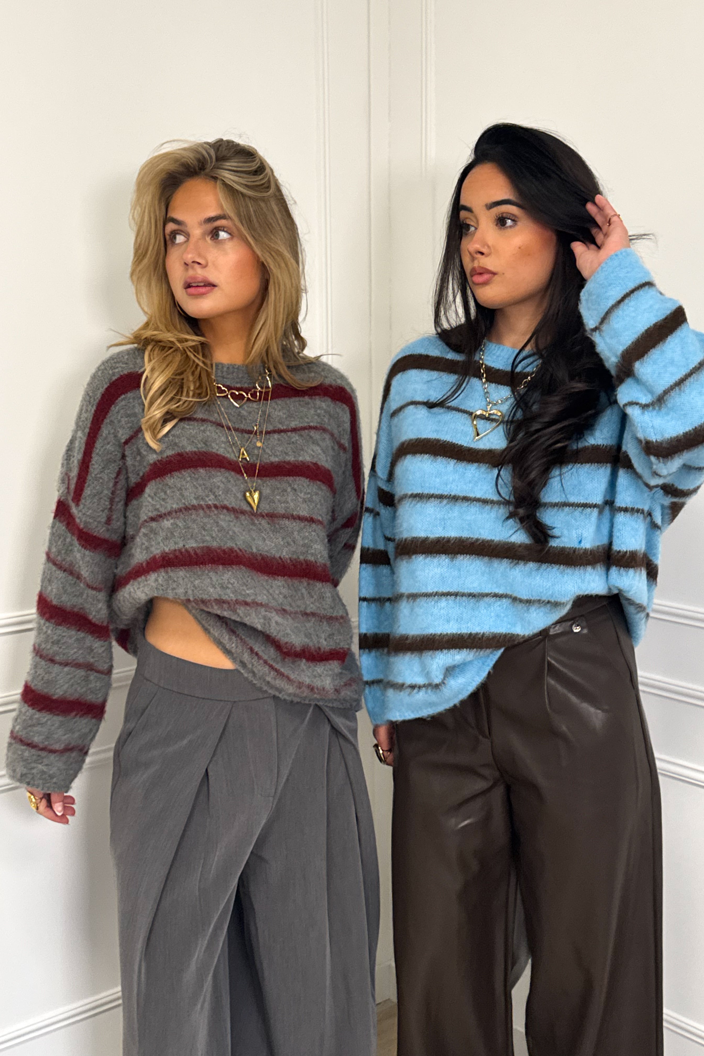 Lune sweater - Blue/Brown