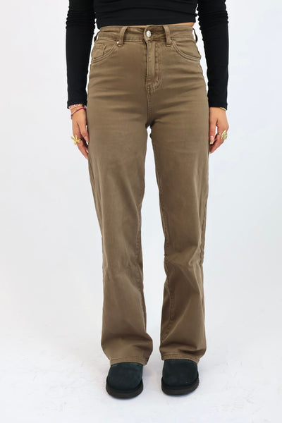 Pip Wide Leg Jeans - Brown | DJ2405-2