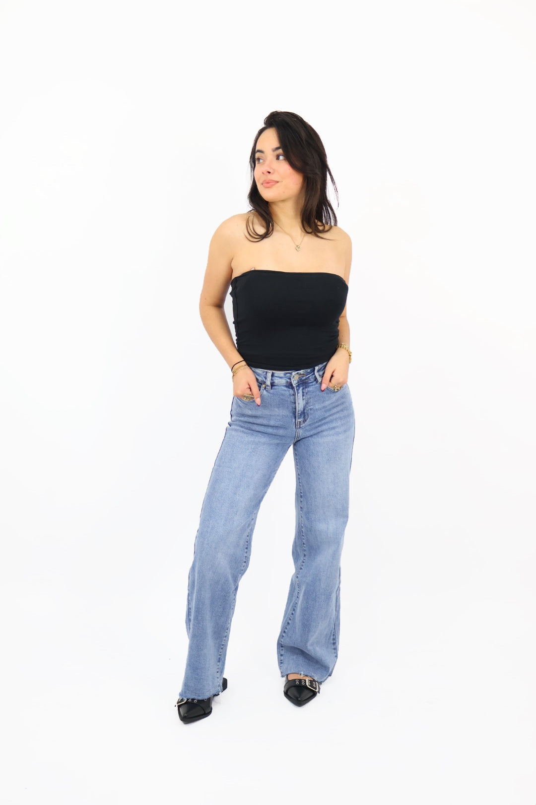 Demi Wide Leg Jeans - T262-6L