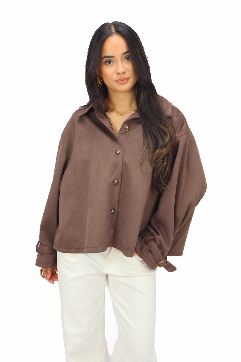 Mads Suede Look Blouse | Ambika
