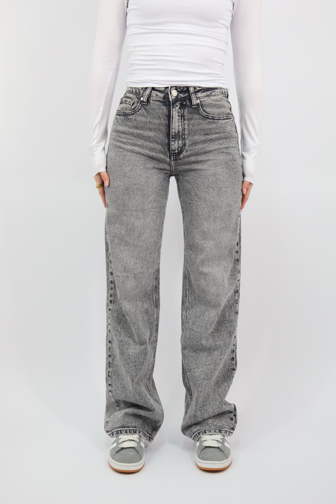 Cato Wide Leg Jeans Tall - Grey | W3392-1