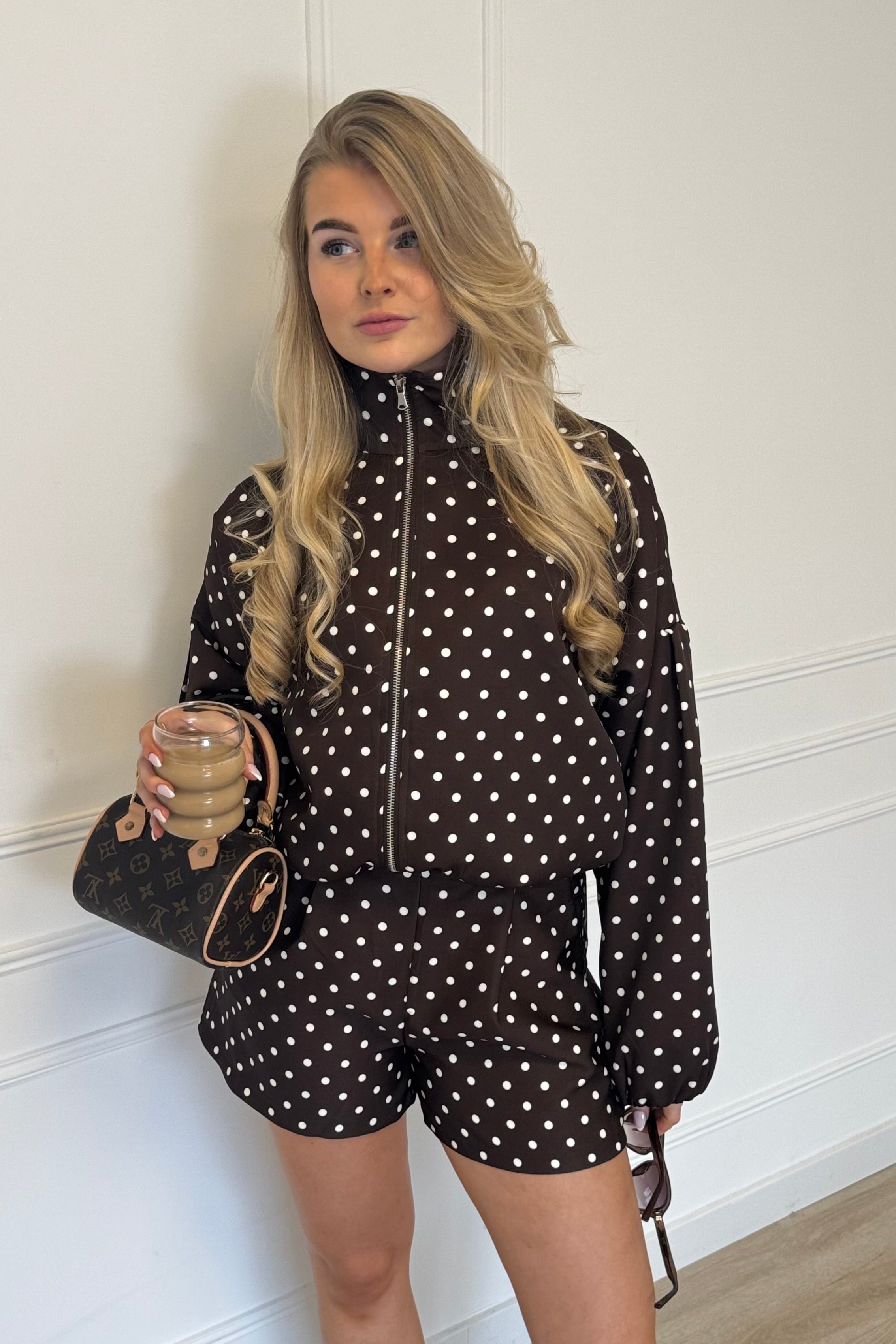 Polka Dot Jacket - Brown