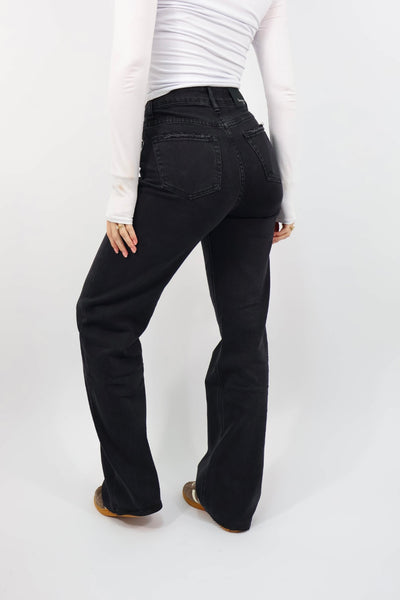 Denim Wide Leg Jeans - Black | W3636-7