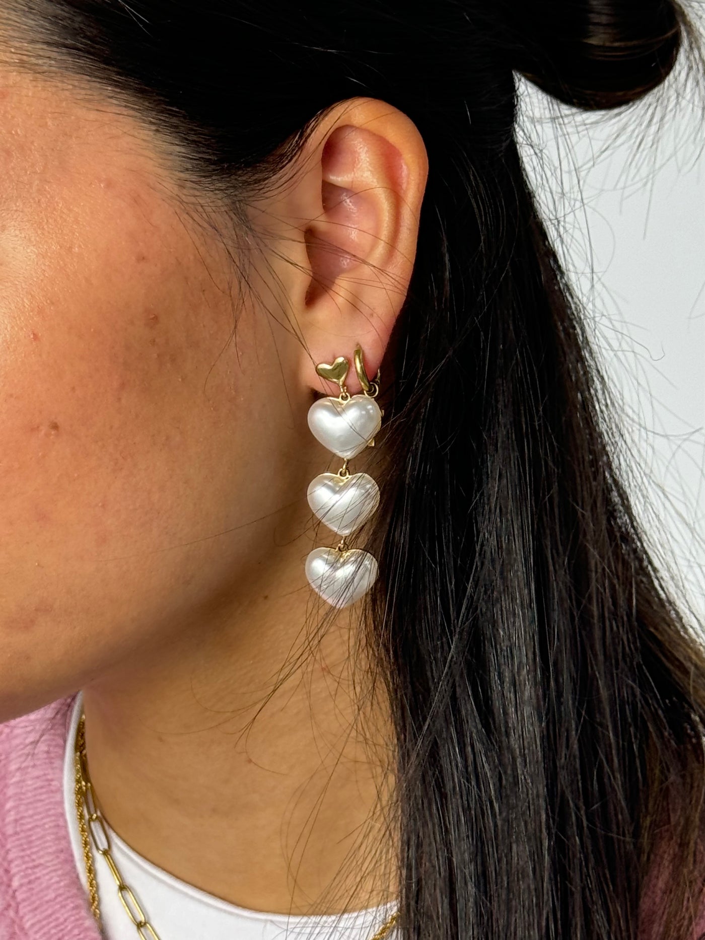 Pearl Heart Earring