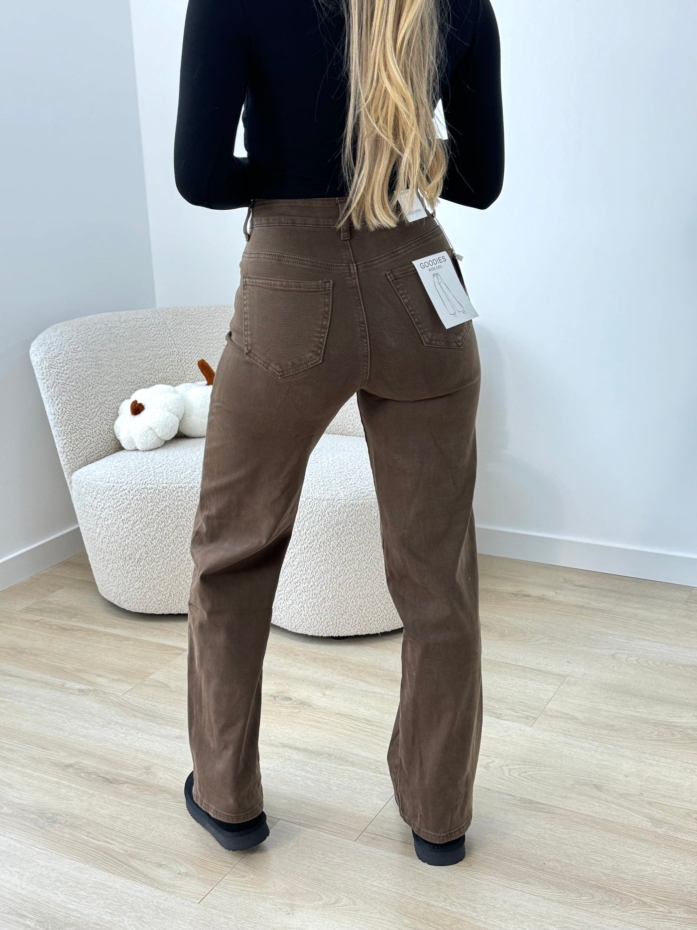 Pip Wide Leg Jeans - Chocolate Brown | DJ2405-6