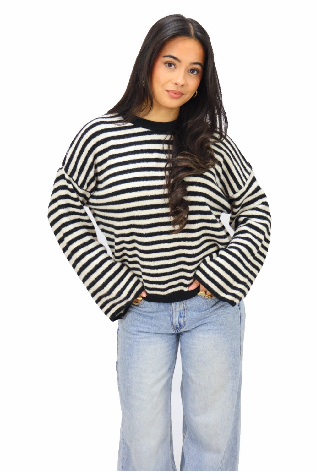 Liv sweater - Black/White