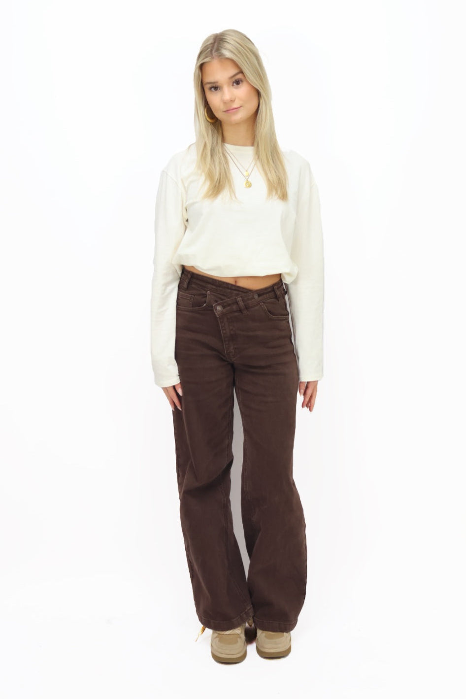 Floor Double Button Jeans | T6049-2
