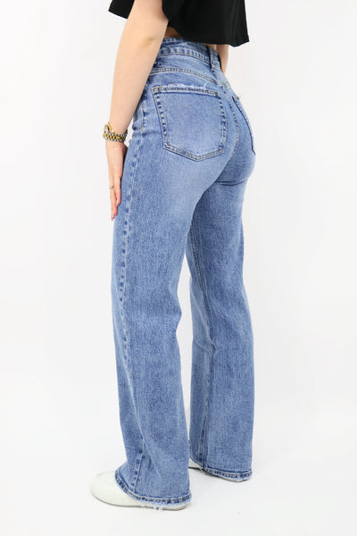 Laila Wide Leg Jeans - Blue | W3376-3