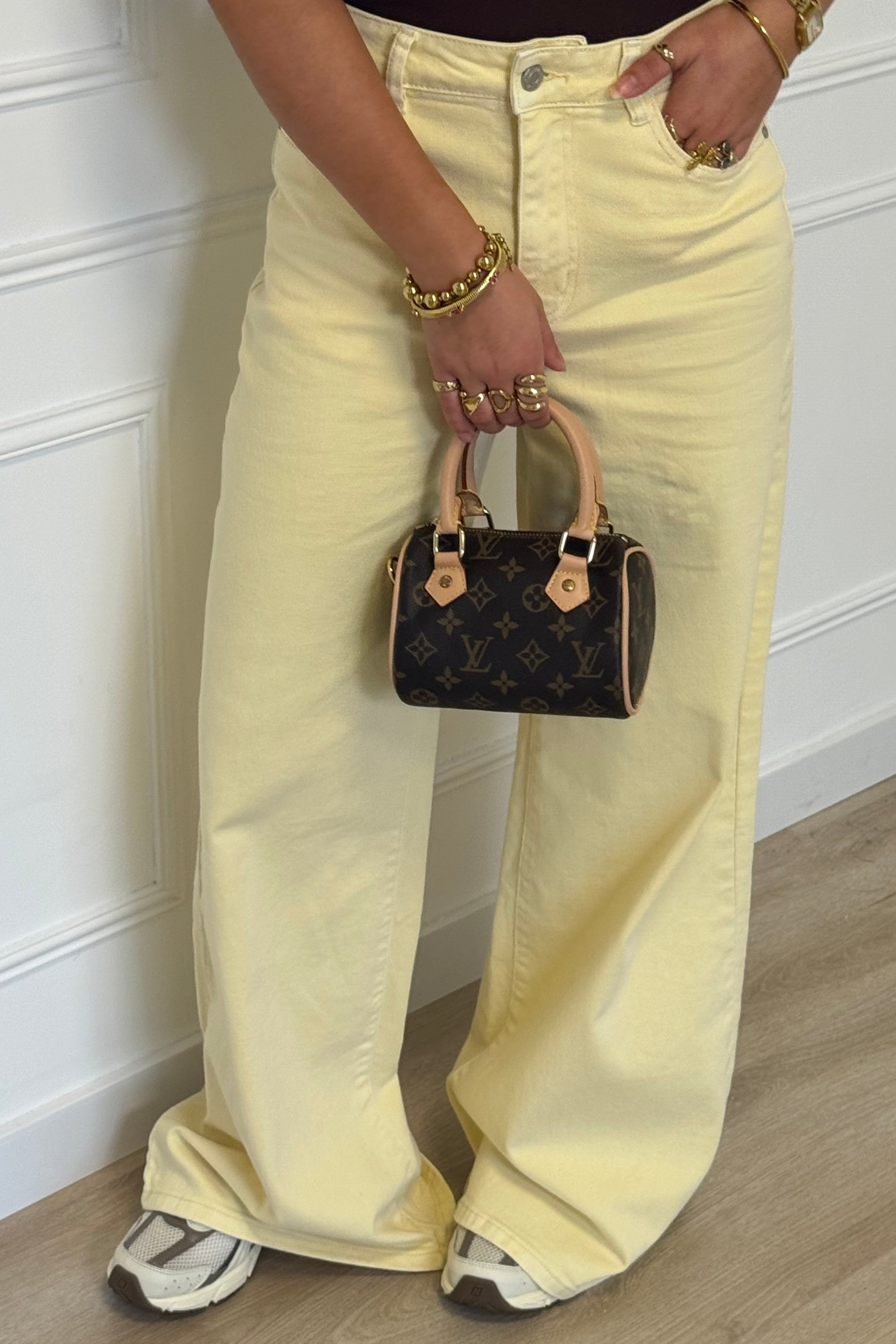 Pien wide leg jeans  - Yellow