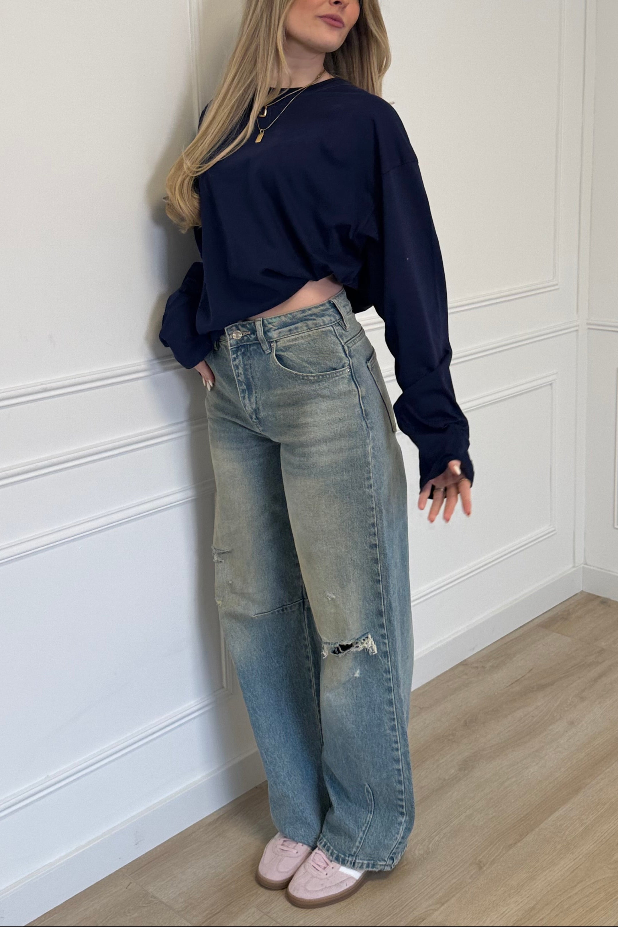 Katy wide leg jeans  - Blue