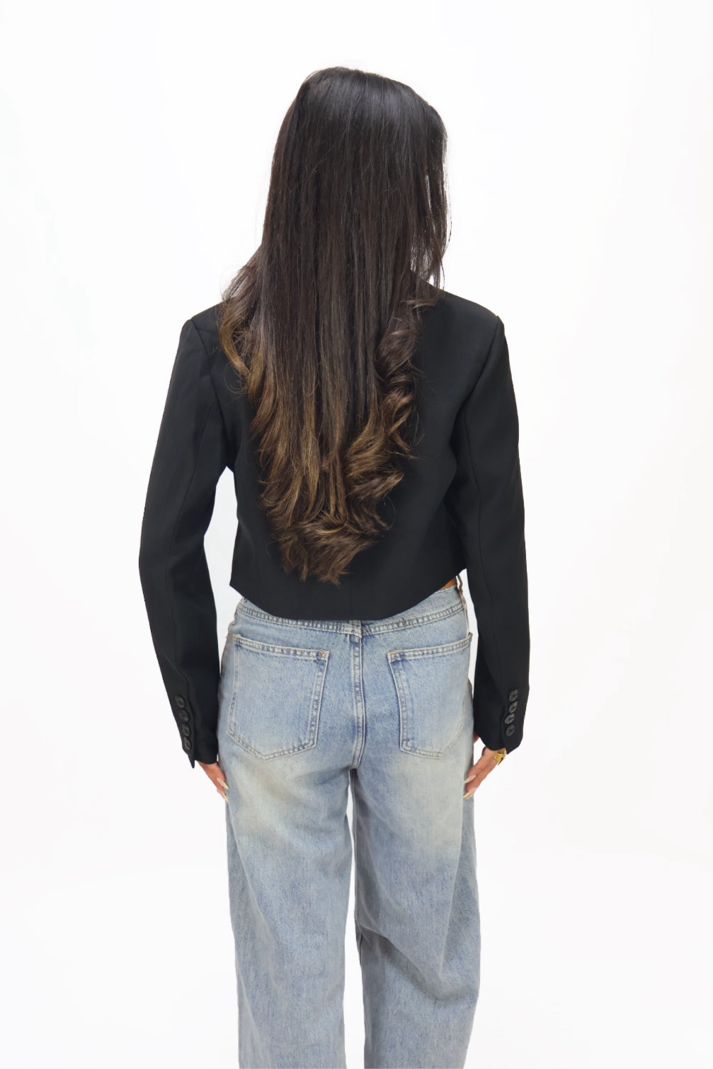 Milly Cropped Blazer - Black