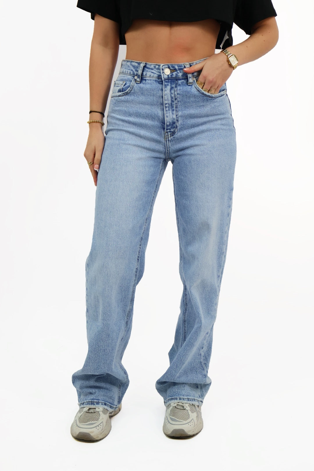 Laila Wide Leg Jeans - Light Blue | SW3376