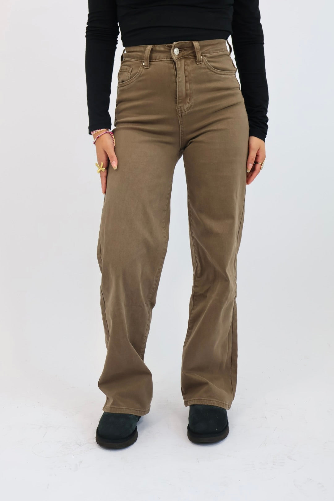 Pip Wide Leg Jeans - Brown | DJ2405-2