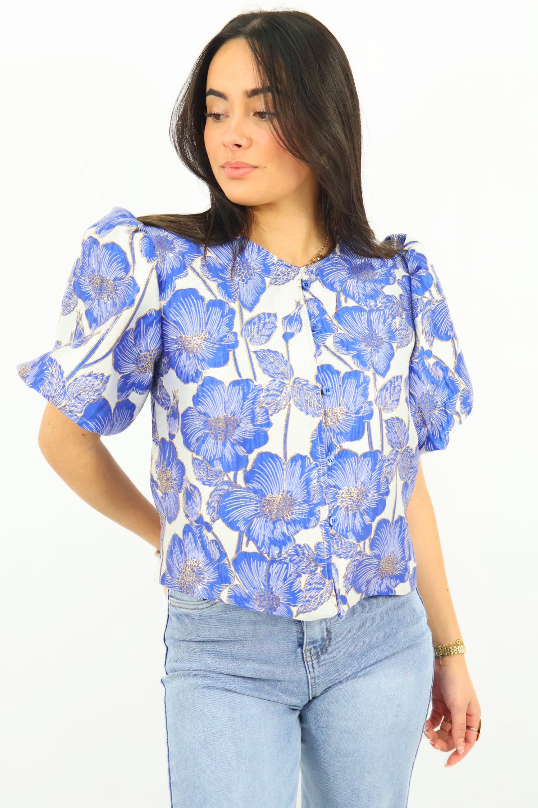 Luca Top print - Blue