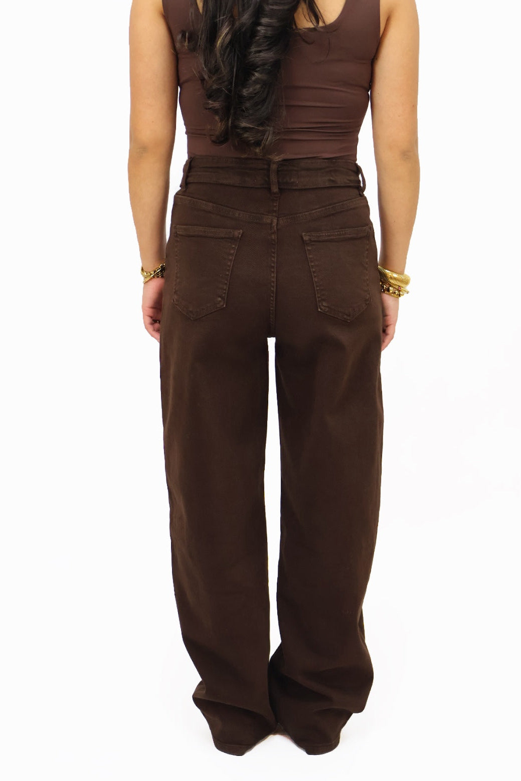 Gina balloon jeans - Brown