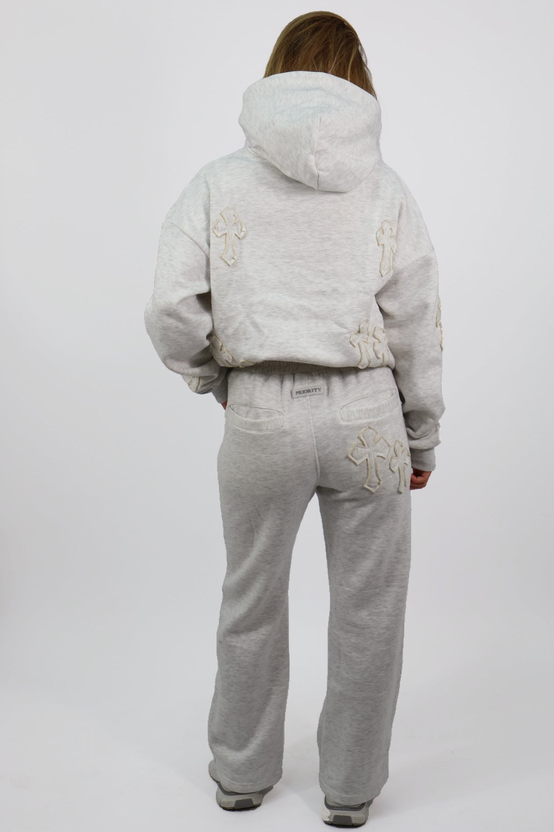 Cross Patches Tracksuit - Grey