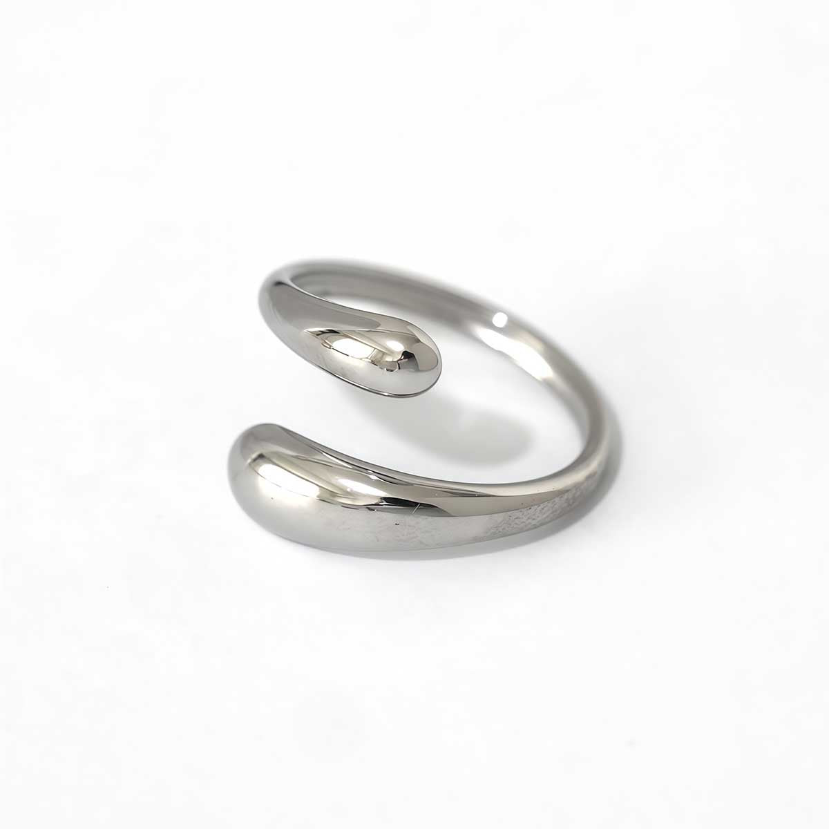 Druppel ring - Zilver