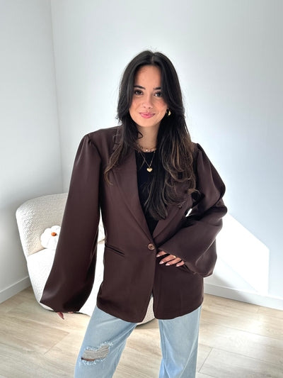 Puff Blazer Dani - Chocolate Brown