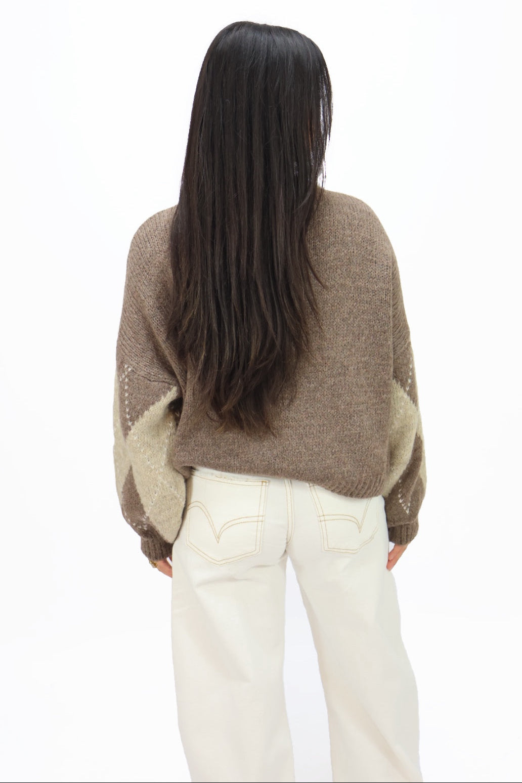 Get comfy knit ruitjes - Taupe