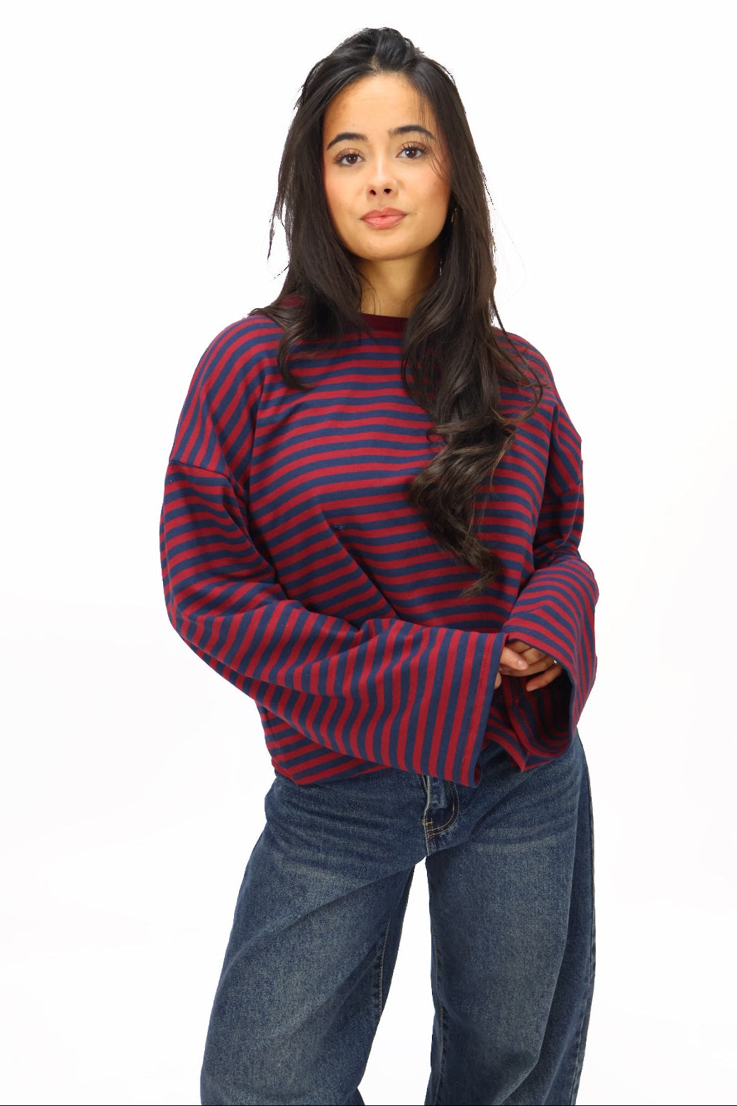Beau longsleeve - Bordeaux/Navy