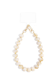 Telefoonkoord beads - Beige