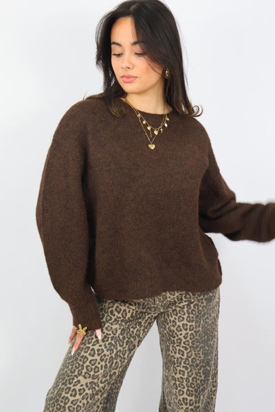 Bobbie Sweater - Chocolate Brown