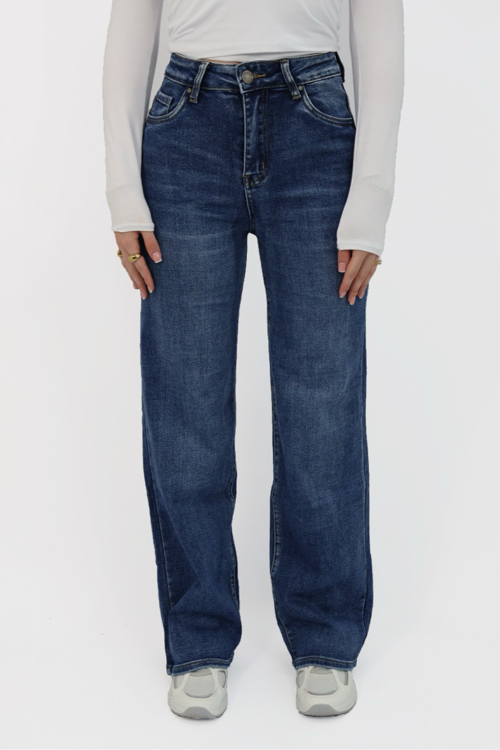 Pip Wide Leg Jeans - Blue Washed | DJ2521