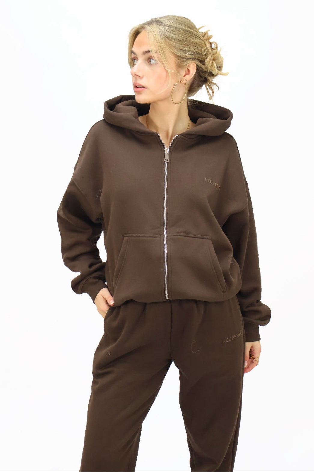 Redefined zip vest - Brown