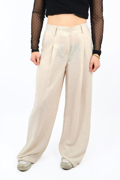 Ambika Linnen Pantalon - Beige