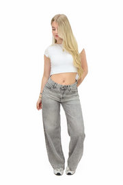 Lisa wide leg Jeans Grey - A332